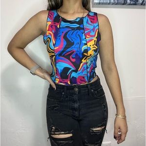 This colorful shirt is from shein and it’s a small